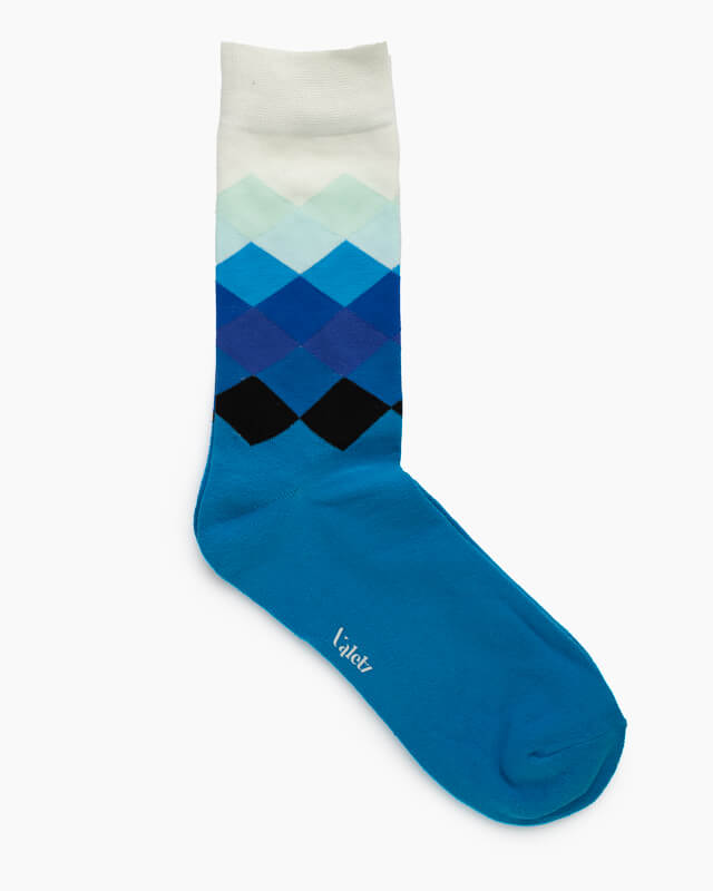 Calcetín azul cielo multicolor - Unisex