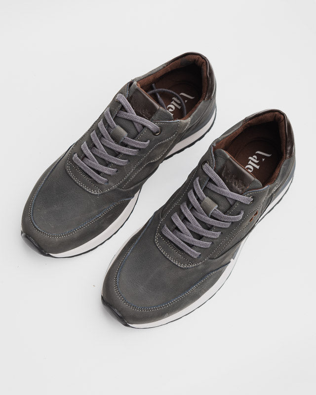 Casual shoe in authentic grey leather Guarionex SantoCacique™ 🇨🇴