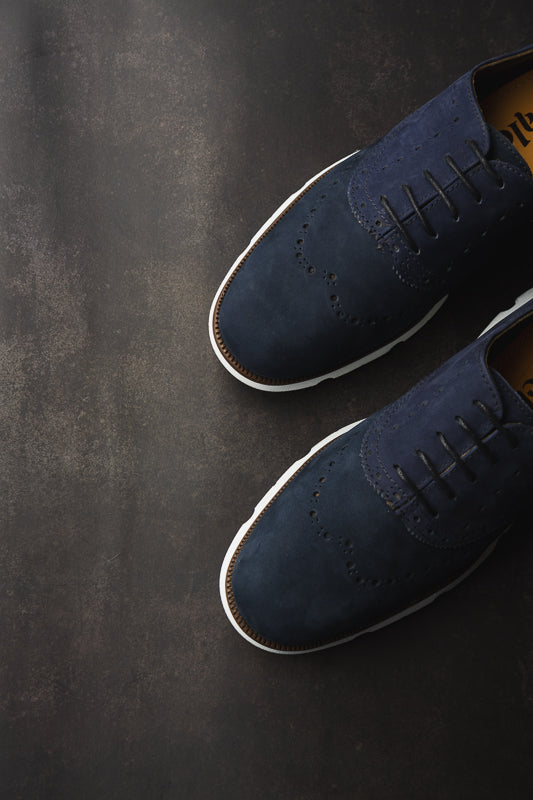 Flex Oxford brogue azul nubuck