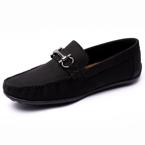 Mocasin o loafer driver negro nubuck con adorno - Valetz Shoes - Zapato, mocasin