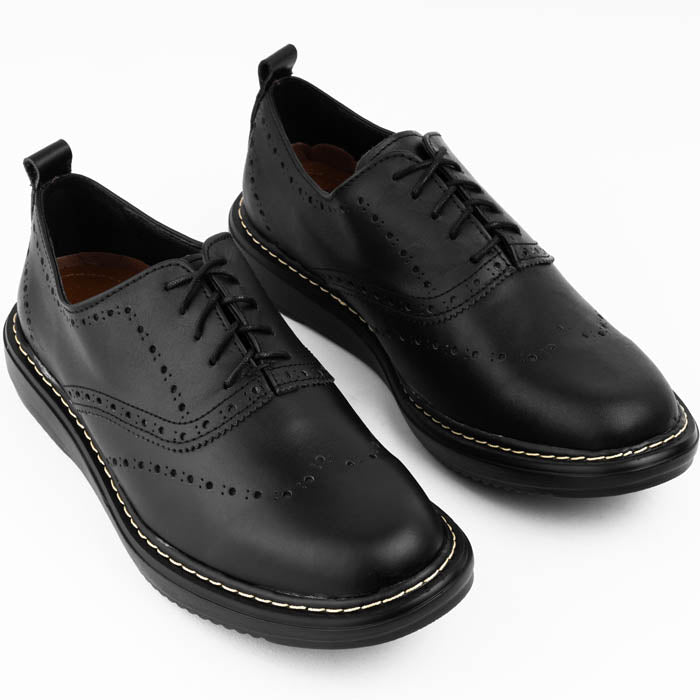Oxford brogue Wingtip Negro HELIO - Valetz Shoes - Zapato