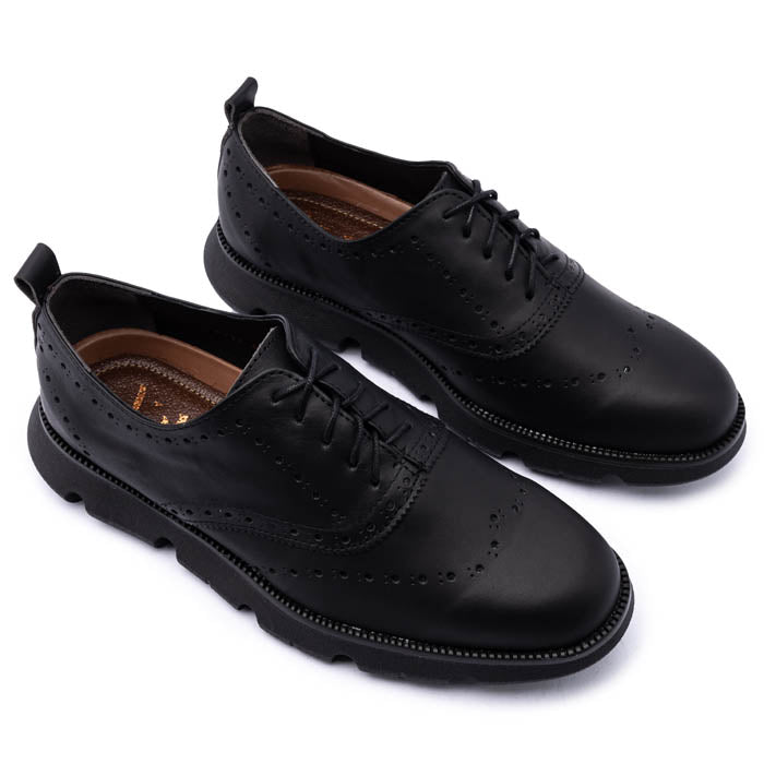 Oxford brogue negro piel - Valetz Shoes - Zapato