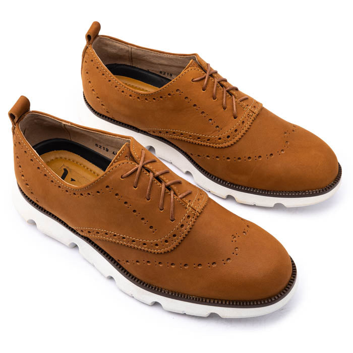 Oxford brogue canela suela blanca - Valetz Shoes - Zapato