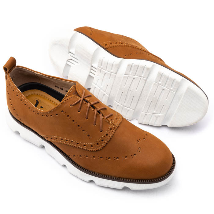 Oxford brogue canela suela blanca - Valetz Shoes - Zapato