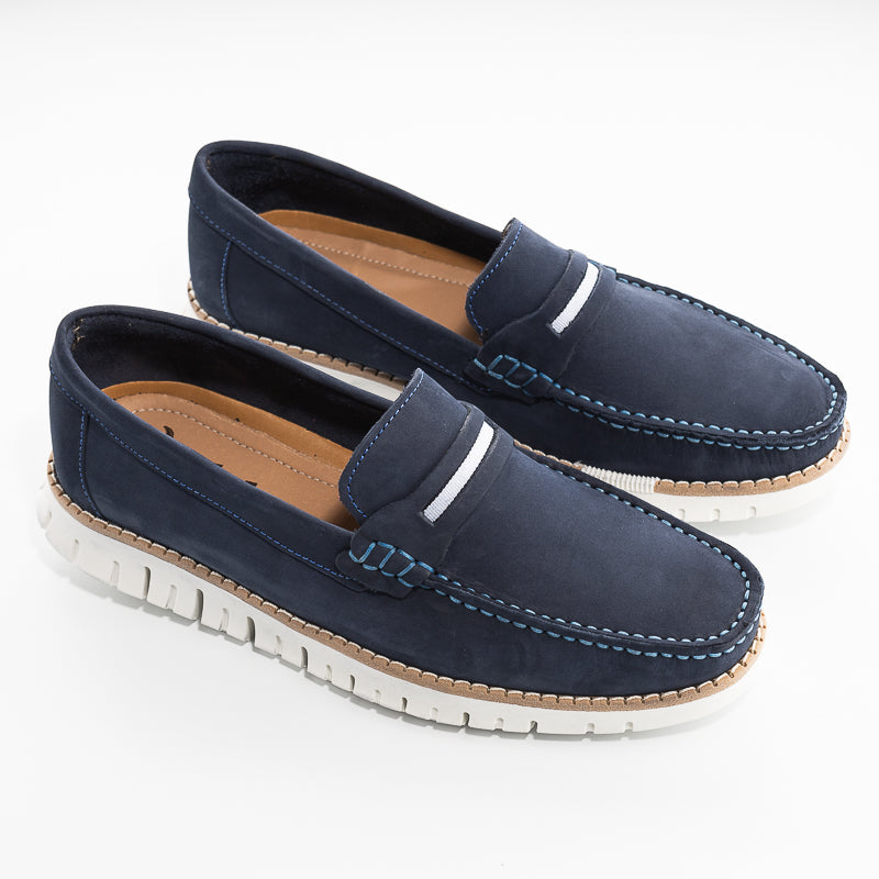 Mocasin azul navy nubuck - Valetz Shoes - Zapato, mocasin