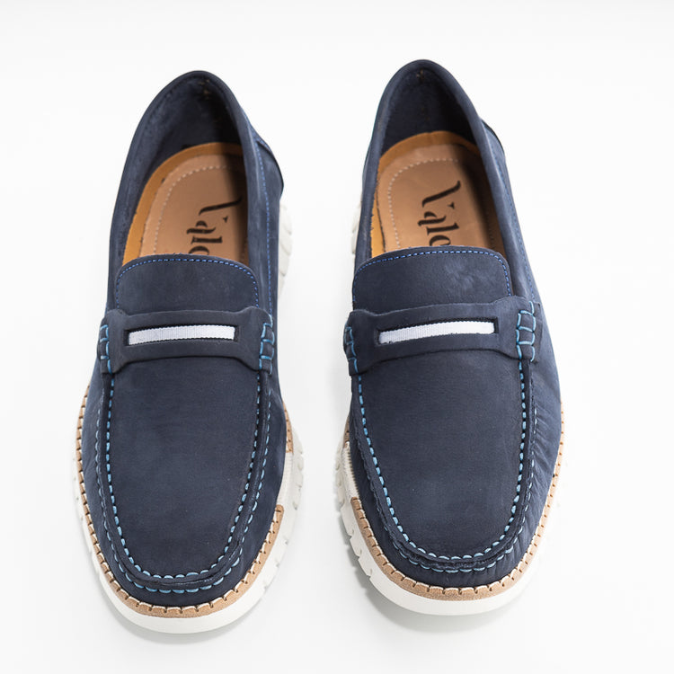 Mocasin azul navy nubuck - Valetz Shoes - Zapato, mocasin