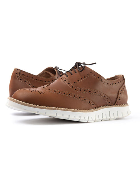 Wingtip Oxfords full brogue tan leather