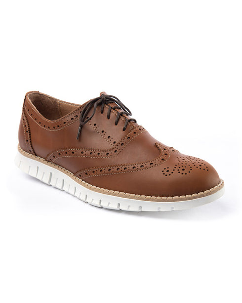 Wingtip Oxfords full brogue tan leather